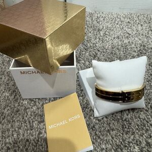 Michael Kors Tortoise & Gold Bangle - New In Box